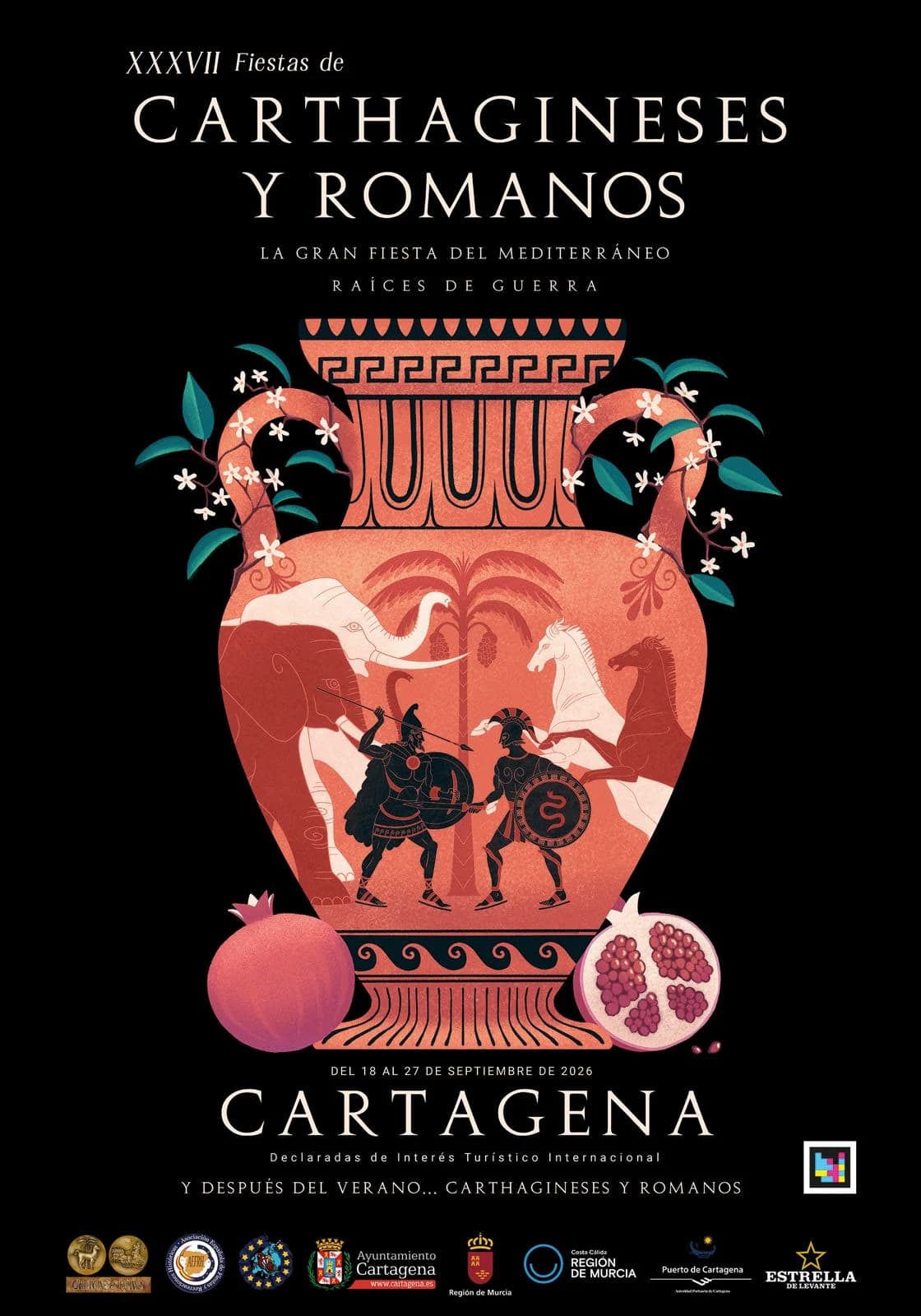 Cartel oficial de las XXXVII Fiestas de Carthagineses y Romanos de Cartagena 2026