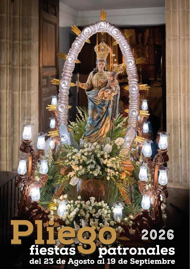 Portada del Libro de las Fiestas Patronales de Pliego 2026, con la programación del 23 de agosto al 19 de septiembre