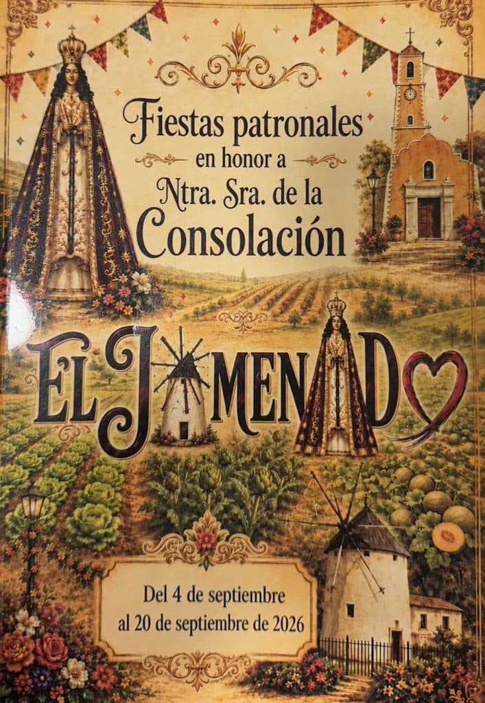 Cartel de las Fiestas Patronales de El Jimenado 2026, en honor a Ntra. Sra. de la Consolación